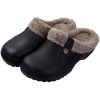 Classic Fur Lined Clog Waterproof Winter House Slippers for Men Women;  Platform slippers