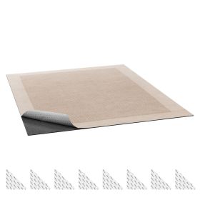 Rug Pad 5 x 7 ft, Non-slip Carpet Area Pad, Rug Mat Padding with Dual Surface Felt Cushion & Rubber Gripper, Hardwood Floor Protection for All Floors