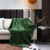 Super Soft Flannel Fleece Throw Blanket, Lightweight Cozy Warm Leaves Textured Plush Blanket for Bed Couch Sofa, 50 x 60 Inches, Olive Green