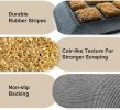 Front Door Mat Outside Entrance - 36x17 Inches Coir-Like Yellow Welcome Matt, Dirt-Trapping Non-Slip Low-Profile Indoor and Outdoor Mat for Apartment