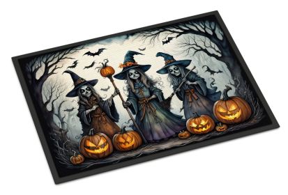 NEW Witches Spooky Halloween Doormat Front Door Mat Indoor Outdoor Rugs for Entryway, Non Slip Washable Low Pile, 18H X 27W