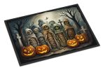 NEW Mummies Spooky Halloween Doormat Front Door Mat Indoor Outdoor Rugs for Entryway, Non Slip Washable Low Pile, 18H X 27W