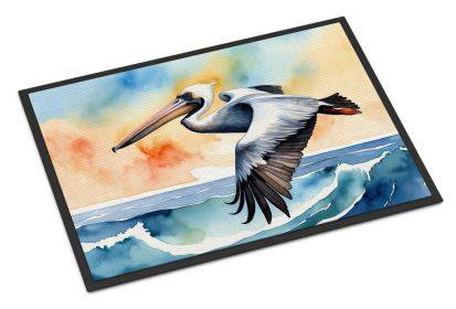 Pelican Soaring Doormat Front Door Mat Indoor Outdoor Rugs for Entryway, Non Slip Washable Low Pile, 24H X 36W