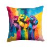 Gay Rights are Human Rights Throw Pillow Machine Washable, Indoor Outdoor Decorative Pillow for Couch, Bed or Patio, 18Hx18W