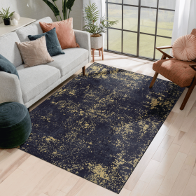 LOOM & LUXE 5x8 Area Rug for Bedroom, Washable Rug, Low-Pile, Non-Slip, Non-Shedding, Foldable, Kid&Pet Friendly - Area Rugs for living room, bedroom