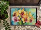 NEW Orchids in Watercolor Doormat Front Door Mat Indoor Outdoor Rugs for Entryway, Non Slip Washable Low Pile, 18H X 27W
