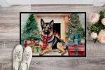 NEW German Shepherd Cozy Christmas Doormat Front Door Mat Indoor Outdoor Rugs for Entryway, Non Slip Washable Low Pile, 18H X 27W