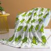 Frog Fleece Flannel Blanket for Kids Girls Boys Fluffy Cozy Green Aerobics Frog Fleece Blanket for Sofa Couch Travel