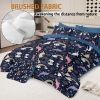 8-Piece Whale Comforter for Twin Bed Girls Narwhal Comforter Set Bed in A Bag Rainbow - 1 Comforter, 2 Pillow Shams, 1 Flat Sheet, 1 Fitted Sheet