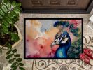Peacock Doormat Front Door Mat Indoor Outdoor Rugs for Entryway, Non Slip Washable Low Pile, 24H X 36W