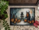 NEW Krampus The Christmas Demon Spooky Halloween Doormat Front Door Mat Indoor Outdoor Rugs for Entryway, Non Slip Washable Low Pile, 18H X 27W