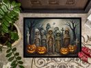 NEW Mummies Spooky Halloween Doormat Front Door Mat Indoor Outdoor Rugs for Entryway, Non Slip Washable Low Pile, 18H X 27W