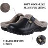 Classic Fur Lined Clog Waterproof Winter House Slippers for Men Women;  Platform slippers