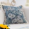 19.7in Oil Painting Shabby Chic Style Handmade Throw Pillow â€“ Full Floral Needlepoint Decorative Cushion