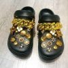 26Pcs Bling Shoe Charms for Women Girls; Cool Chain Charms Bee Shoe Decoration with Button for Hole Shoes; Slippers Luxury Clog Accessories; Cute Shoe