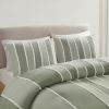 Full/Queen 3 Piece Striped Cotton Duvet Cover Set