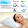1Pc Shredded Memory Foam Pillow Adjustable Cool Pillow with Extra Filling Machine Washable Cover for Side Back Stomach Sleepers
