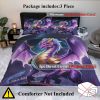 3D Dragon Gifts Bedding Set Purple Dragon Duvet Cover for Kids Boys Girls Room Decor, Wildlife Pattern Comforter Cover