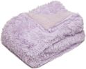 Premium Solid Faux Long Fur Throw Blanket - Soft, Fuzzy Throw Blanket - for Bed or Couch - 50" x 65" - Purple Orchid