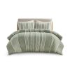 Full/Queen 3 Piece Striped Cotton Duvet Cover Set