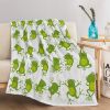 Frog Fleece Flannel Blanket for Kids Girls Boys Fluffy Cozy Green Aerobics Frog Fleece Blanket for Sofa Couch Travel
