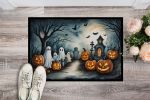 NEW Ghosts Spooky Halloween Doormat Front Door Mat Indoor Outdoor Rugs for Entryway, Non Slip Washable Low Pile, 18H X 27W