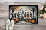 NEW Mariachi Skeleton Band Spooky Halloween Doormat Front Door Mat Indoor Outdoor Rugs for Entryway, Non Slip Washable Low Pile, 18H X 27W