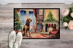 NEW Bloodhound Cozy Christmas Doormat Front Door Mat Indoor Outdoor Rugs for Entryway, Non Slip Washable Low Pile, 18H X 27W