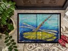 Blue Eyed Dragonfly Doormat Front Door Mat Indoor Outdoor Rugs for Entryway, Non Slip Washable Low Pile, 24H X 36W