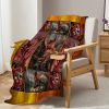 Red Dragon Flannel Blanket Skeleton Fleece Throw Blanket Lightweight Soft Cozy Blankets for Sofa Bedroom All Season