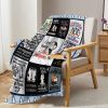 Penguin Fleece Flannel Blanket Cartoon Animal Blanket Fluffy Cozy Green Fleece Blanket for Sofa Couch Travel