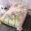 Unicorn Bedding Set 3-Piece Kids Bed Sets for Girls, Glitter Unicorn Bedding, Teen Unicorn Duvet Cover Sets, Ultra Soft Unciorn Rose Bedspreads