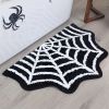 1pc Spider Web Area Rugs Halloween Themed Element Rug, Absorbent Bathroom Mat, Fluffy Imitation Cashmere Rug