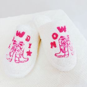 Howdy Boot Coziest Lounge Slippers (White: S/M)