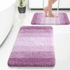 Bathroom Rug Set 2 Piece, Soft Absorbent Microfiber Bath Rug Set, Non-Slip, Machine Wash Dry, Plush Shaggy Bath Mats for Bathroom (30"x20"+24"x16"