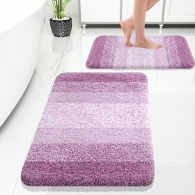 Bathroom Rug Set 2 Piece, Soft Absorbent Microfiber Bath Rug Set, Non-Slip, Machine Wash Dry, Plush Shaggy Bath Mats for Bathroom (30"x20"+24"x16" (Material: Microfiber)