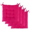 4Pcs Chair Cushion Pads Pillow Soft Tie On Square Sitting Mats For Home Office Car Sitting Travel(Standard)