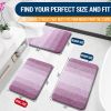 Bathroom Rug Set 2 Piece, Soft Absorbent Microfiber Bath Rug Set, Non-Slip, Machine Wash Dry, Plush Shaggy Bath Mats for Bathroom (30"x20"+24"x16"
