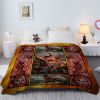 Red Dragon Flannel Blanket Skeleton Fleece Throw Blanket Lightweight Soft Cozy Blankets for Sofa Bedroom All Season