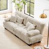 Cloud Couch 2 Seater Sofa for Living Room, Chenille 2 - Seat sofa with 2 Lumbar pillows and 2 throw pillows