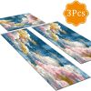 Three-piece kitchen rug set, non-slip and washable, abstract pattern kitchen hallway rug, soft and comfortable, suitable for sinks, floors, entrances