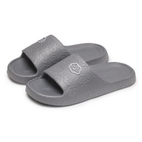 EVA Men's And Women's Beach Sandals Slippers Men's Couple Men's Home Eva Summer Indoor Home Bathroom Non Slip Sandals (Option: Grey-4041)